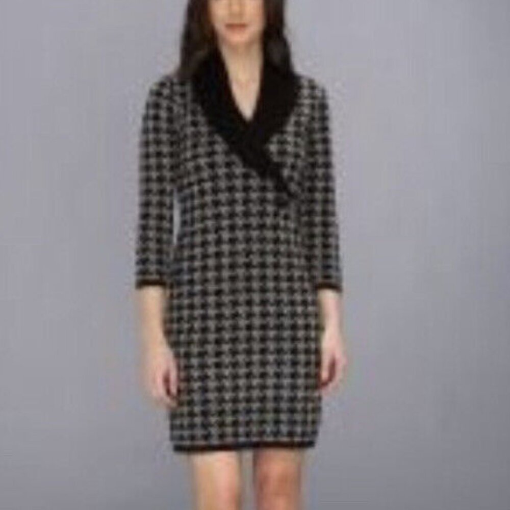 Calvin Klein Black and White Midi Dress